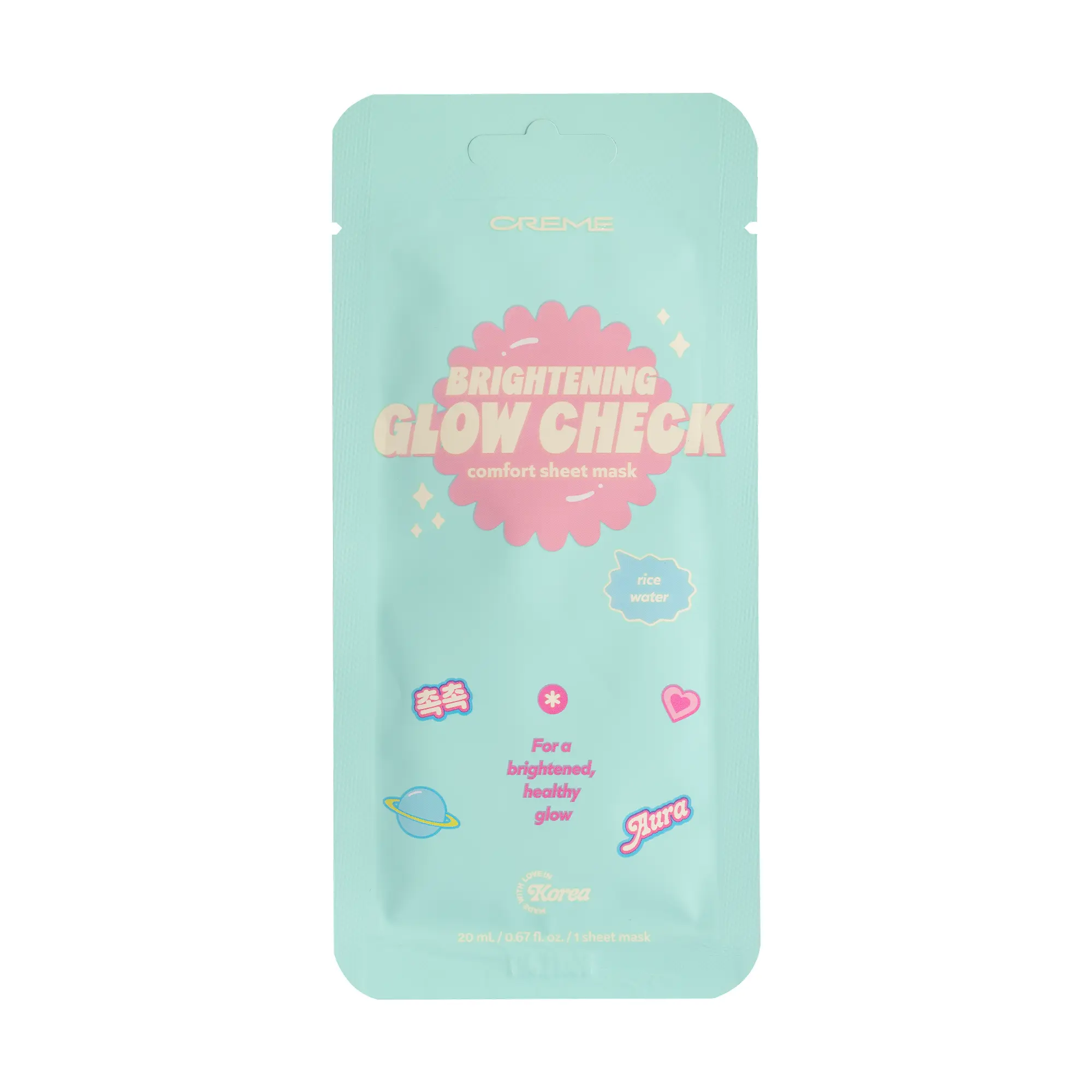 The Creme Shop Glow Check Comfort Fit Korean Sheet Mask  Hydrate