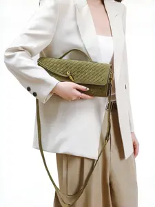 Elegant Women's Evening Bag, Matte Suede Velvet Handbag, Neutral Style, High-Quality Crossbody Backpack, French Chic, Soft and Gentle Design