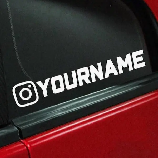 2-Pack Instagram Sticker Decal Customizable For Car Enthusiasts High-Quality Automotive Exterior Accessory