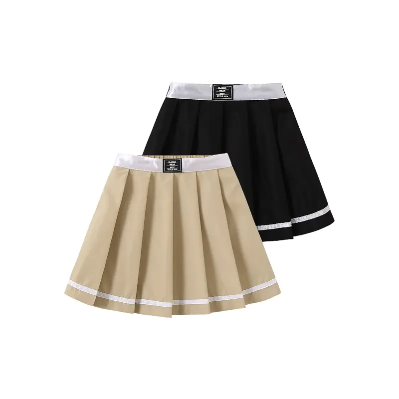 2-piece girls' summer school-style pleated short skirts, casual and versatile pleated skirts for girls, perfect for school performances