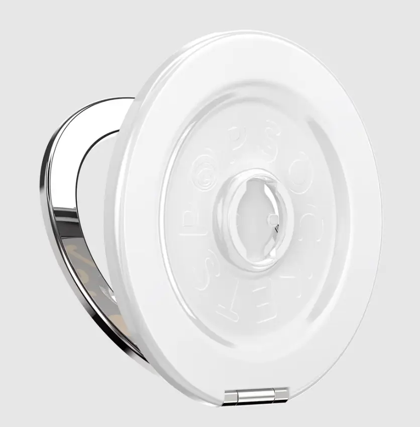 PopSockets Glossy White MagSafe Kick-Out Base Phone Holder & Mount - Magsafe Compatible, Hands-Free Walking Accessory, Universal Mobile Smartphone Stand Kit, Phone Holders & Mounts