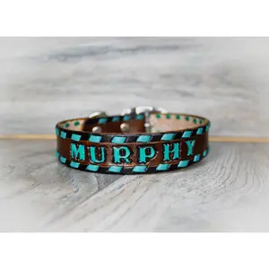 Personalized Leather Dog Collar