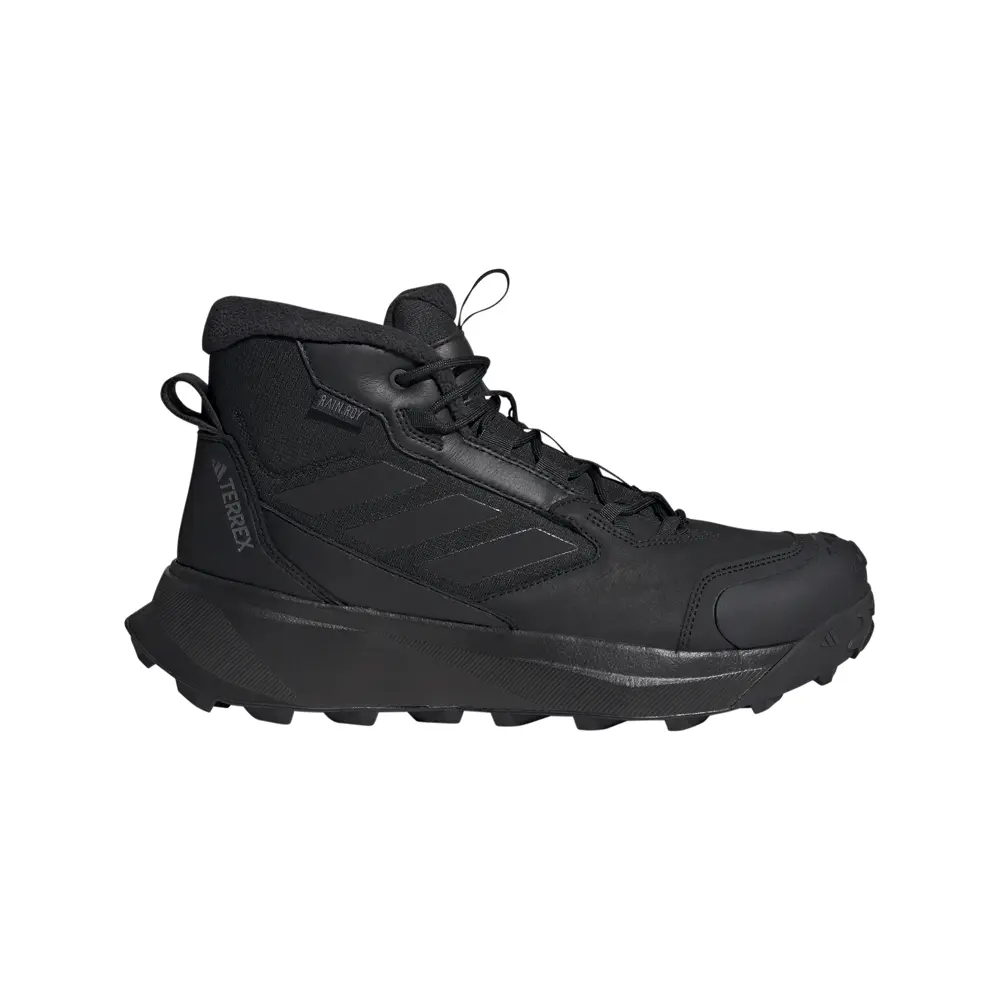 adidas Mens Terrex Winter Leather Round Toe Hiking Hiking Sneakers Shoes - Black