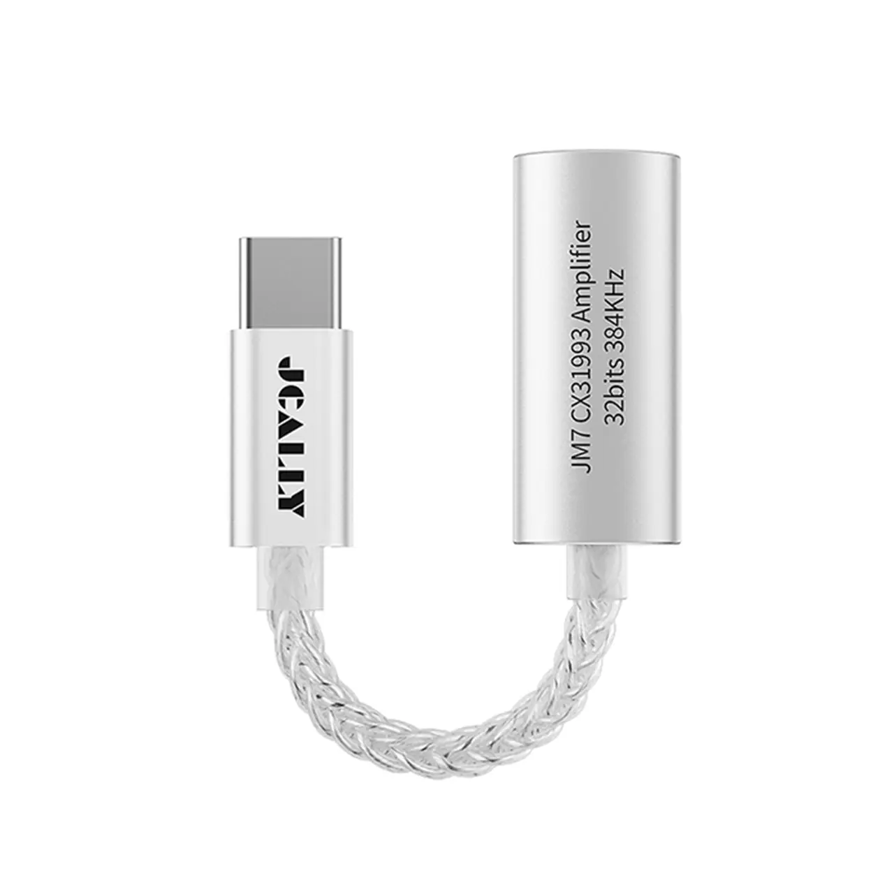 JCALLY JM7 Aluminium USB-C to 3.5mm Audio Jack DAC Adapter - CX31993 HiFi Lossless Analog to Digital Decoder, Plug-and-Play USB-C Connection Accessory with Manufacturer Warranty, Auxiliary Input for iPhone 15, Android Samsung & IEM