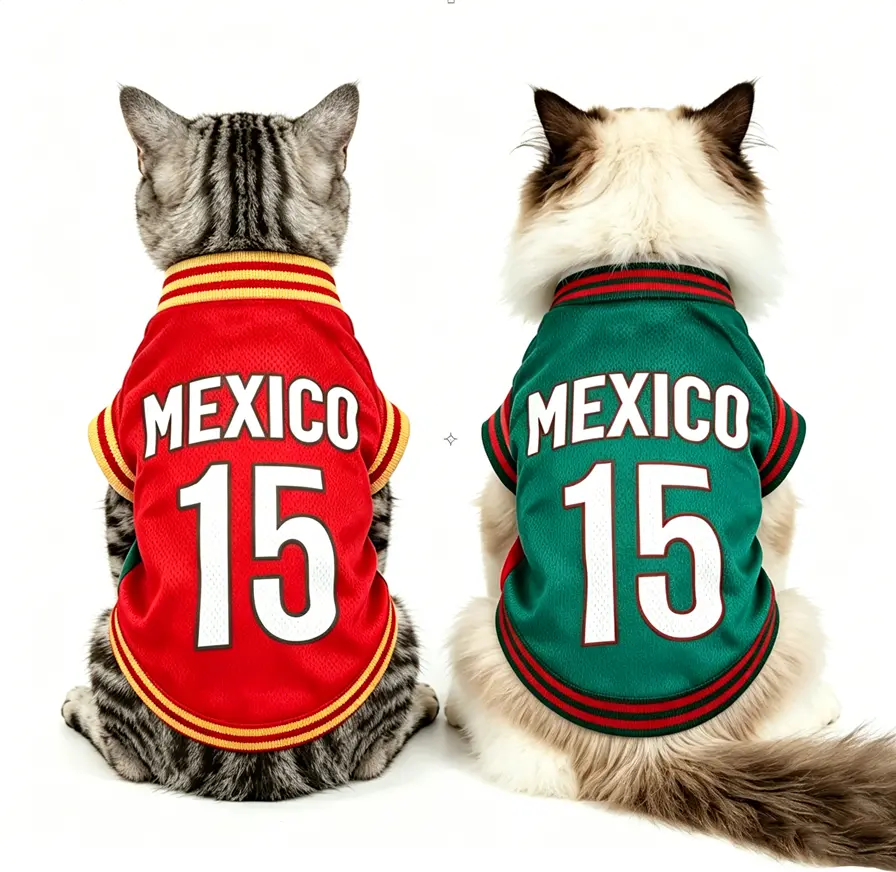 Soccer Jersey for Small Dogs & Cats, Lightweight Mesh Breathable Fabric, Summer Cooling Sportswear, Football Team Costume