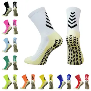 Football socks men's medium tube sports socks running socks non-slip silicone thickened towel bottom wear-resistant sweat absorption compression Elastic Athletic