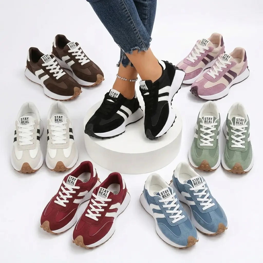 Women's Comfort Outdoor Sneakers Fashion Daily Walking Shoes Lace-Up Round-Toe Flat Shoes Women's Comfort Outdoor Sneakers Fashion Daily Walking Shoes Lace-Up Round-Toe Flat Shoes