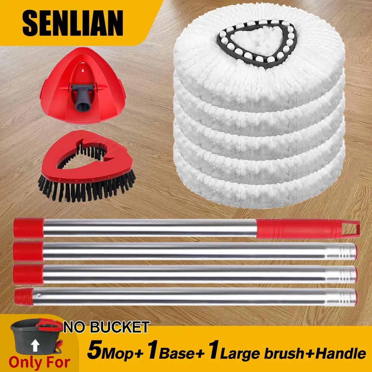5-Pack Spin Mop Replacement Heads for O Cedar EasyWring 1-Tank System 30-58" Handle Microfiber Refills Ideal for Household Cleaning Lightweight & Absorbent