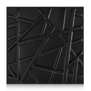 Grooved Textured Modern Interior Wall Panels, PVC Patterned Home Wall Panels, Includes Installation Tape, Suitable for Living Rooms, Bedrooms, Offices