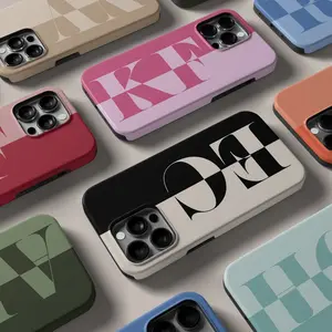 Customized Initials Smartphone Case - Personalized Casing & Cover for iPhone 17,16,15,14,13,12,11 Pro Max Plus & Galaxy S23,S22,S20 Ultra Devices, Protective Mobile Phone Accessories