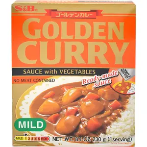 S&B Golden Curry Sauce with Vegetables Ready-made sauce 8.1 OZ (Mild / Medium Hot / Hot) Meal Kit