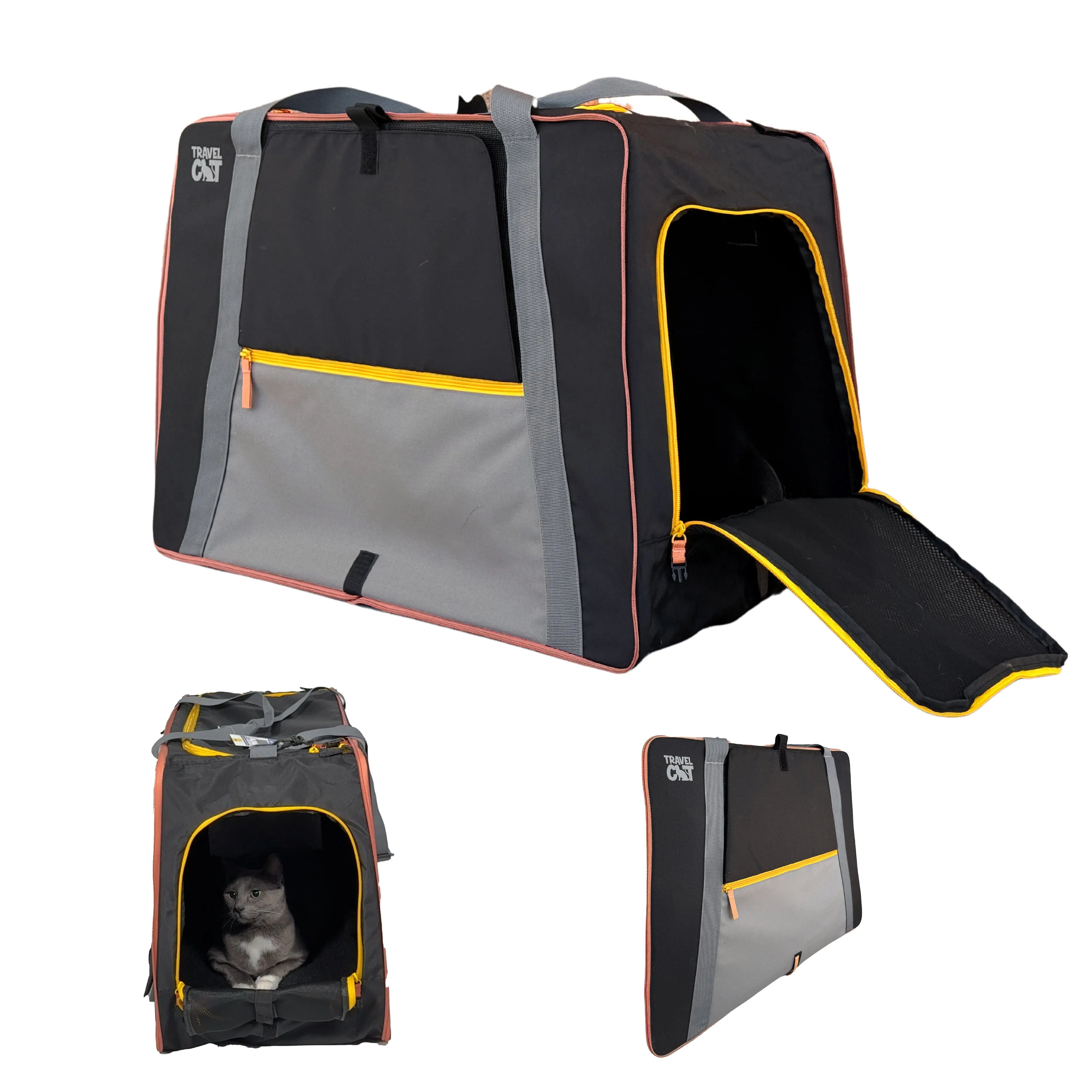 “The Pack N' Paw” Light & Slim Collapsible Cat Crate & Carrier “The Pack N' Paw” Light & Slim Collapsible Cat Crate & Carrier