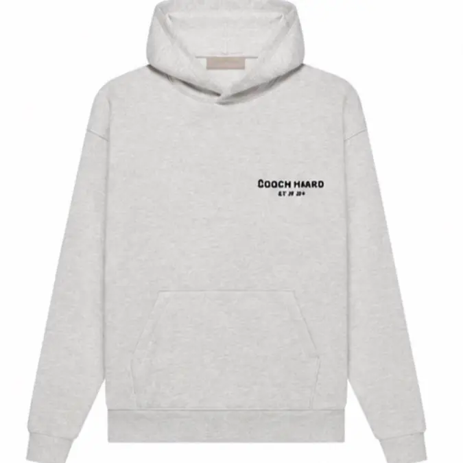 Casual light oatmeal hoodie