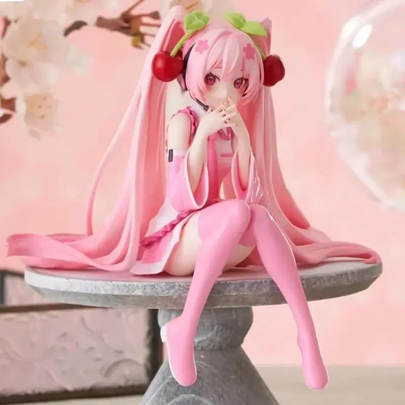 Miku Pink Dress Cherry Blossom Figure - PVC Model Action Toy