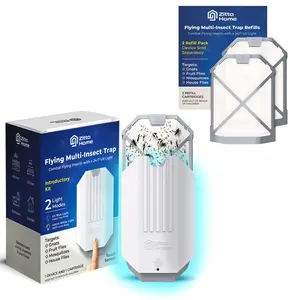 Zitto Home Indoor Fly Trap Starter Kit Bundle – 1 Plug-In Trap & 1 Long-Lasting Refill Pack for Effective Insect Protection flytraps