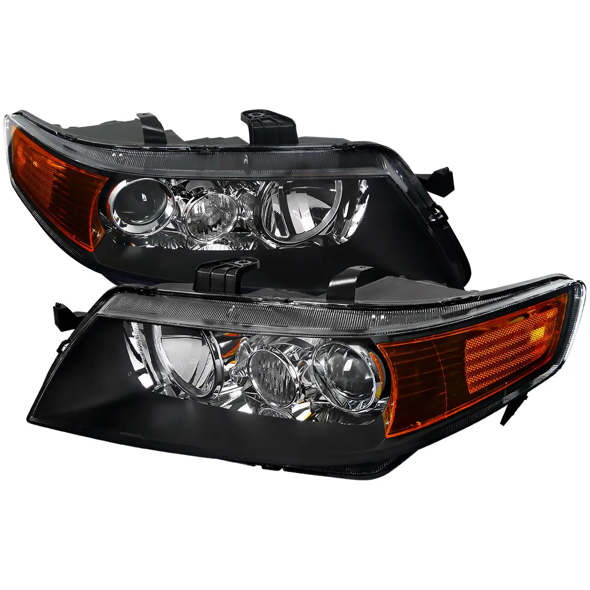 2004-2005 Acura TSX Projector Headlights (Matte Black Housing/Clear Lens)