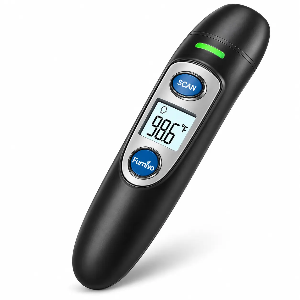 Digital Infrared Ear and Forehead Thermometer for Adults & Kids - 1s Quick-Read Result, Thermal Infrared Temperature Sensing Digital Thermometer (Black)