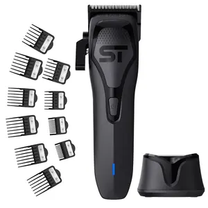 Supreme Trimmer DARKSTAR 72™ Cordless Hair Clippers with Travel Lock 8000-12000 RPM Vector Motor Low Noise 3-Hour Run Time Lightweight Design & Precision DLC Blades - Brush