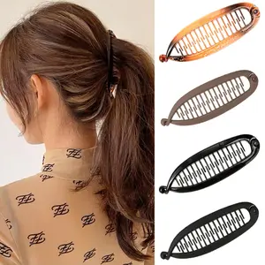 AWAYTR Banana Clip Hair Clips - Volumizing Hair Claw Clips & Hair Styling Accessories for Thick & Thin Hair 4Pack Non Slip Ponytail Holders summerwins