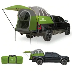 Umbrauto Truck Bed Tent With Awning: 5.5-5.8FT PU3000mm Waterproof Tailgate Pickup Truck Tents, Easy Set-Up For 2 Person, Fits Full Size Short Bed, Chevy, Dodge, Ford, GMC