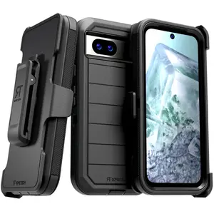 Rome Tech Defender Max Case for Google Pixel 8a (2024) – Heavy-Duty Rugged Protection, Shock-Absorbing Multi-Layer Armor, Raised Bezel Screen & Camera Protection, Ultimate Drop-Defense Design