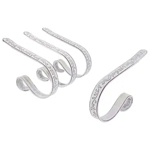 Haute Decor Set of 4 MantleClip Stocking Holders