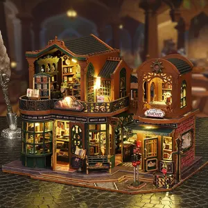 DIY Small House Twilight Book City 3D Puzzle Model Kit, DIY Building Model, Handmade Assembly Home Decor, Collectible Decoration for Ages 14+, Includes English Manual