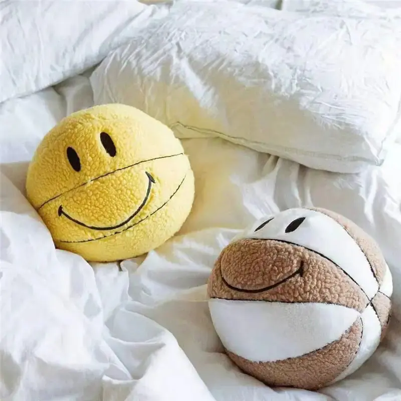 Smiley Basketball Pillow - Soft Furnishing Accessory