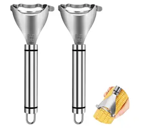 2 PCS Corn Peeler, Corn Peeler for Corn on the Cob, Stainless Steel Corn Cob Peeler, Quickly Remove Corn Kernels from Corn Cobs, Kichen Gadget