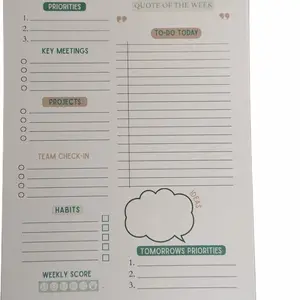 Weekly Planner A5 Tear-Off Notepad