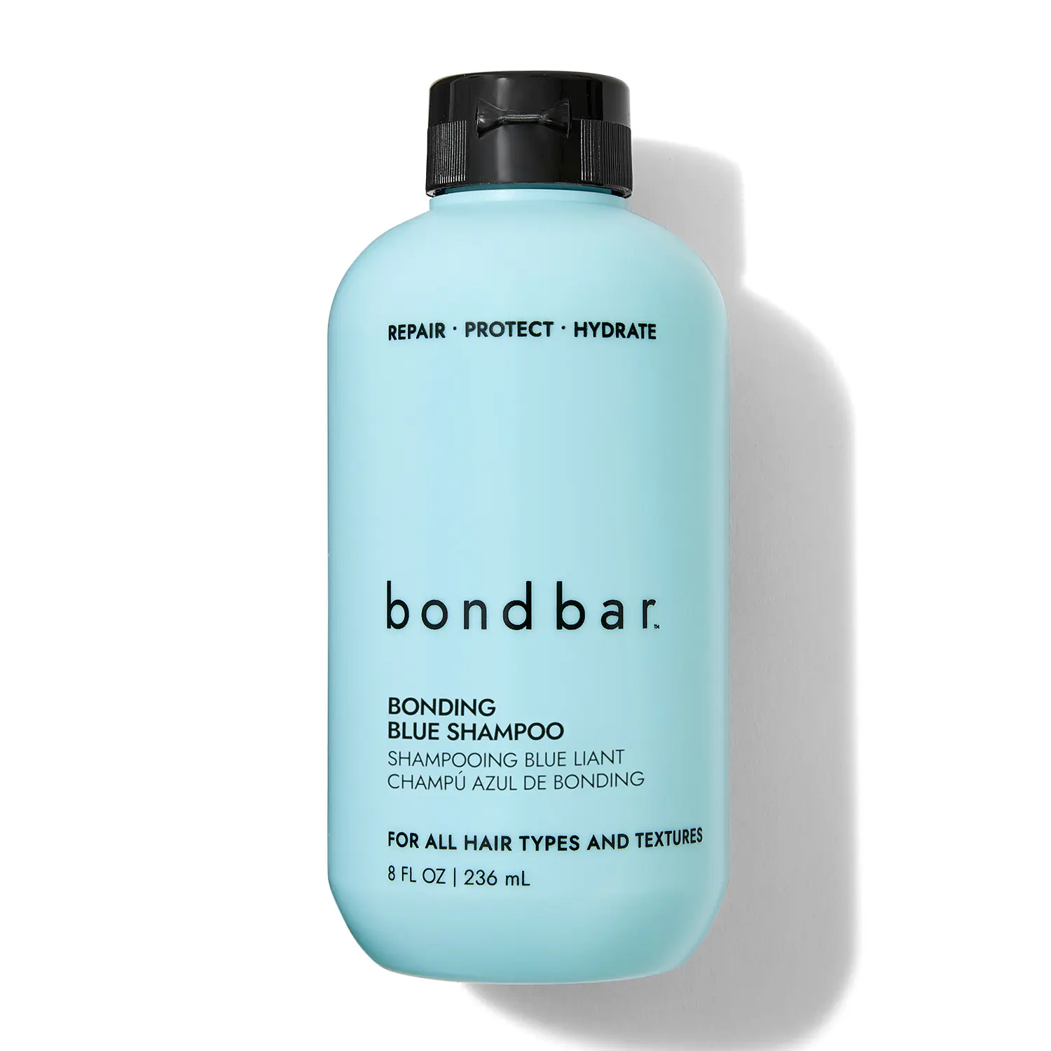 Bondbar Bonding Blue Shampoo, Netralizes Brassiness for Brunettes, Hydrating, Cruelty Free, Vegan, Paraben Free, 8 Oz, Haircare, Cleanser