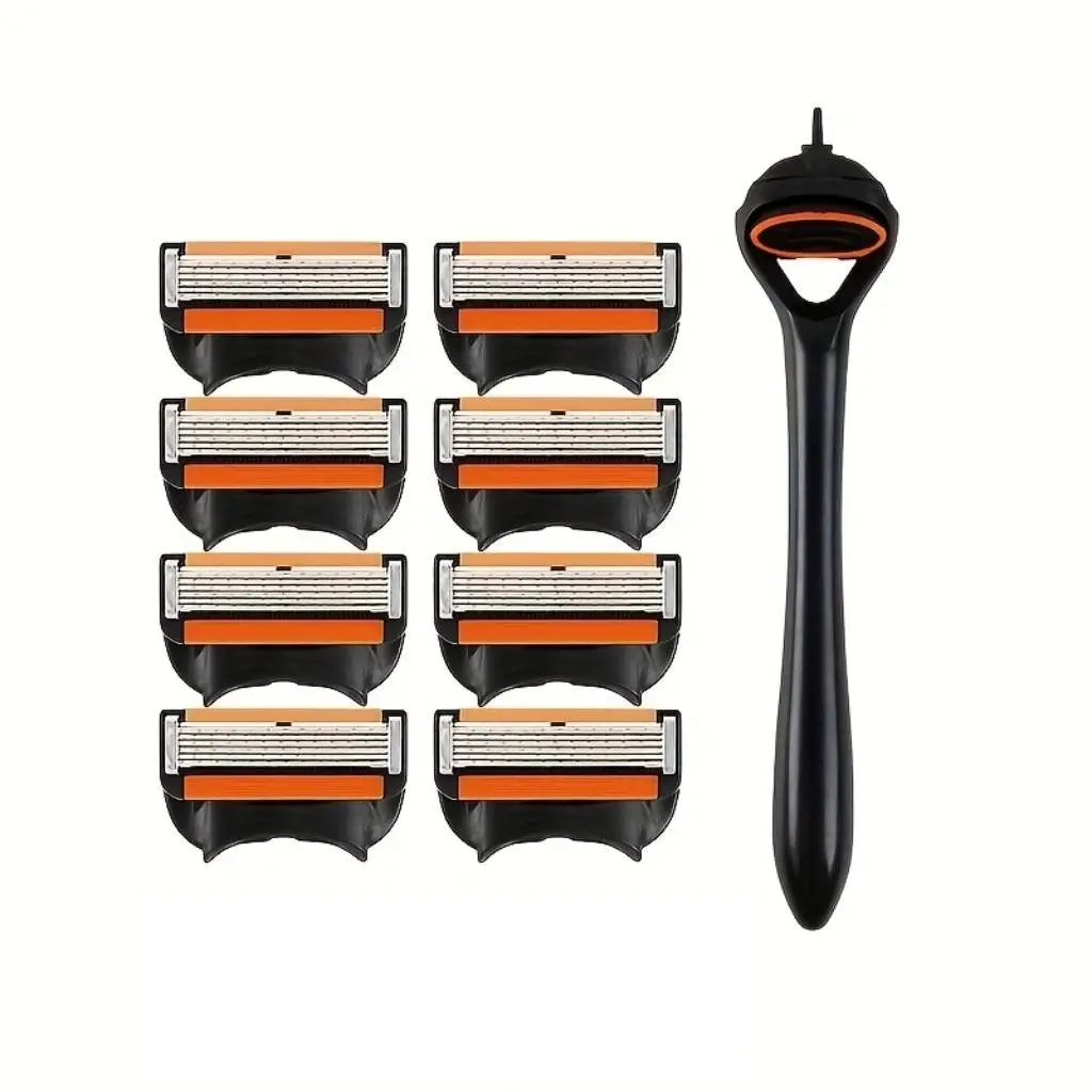 Men's Disposable Razor with Reusable Metal Blades, Easy to Use and Clean, Durable and Reliable, Durable Plastic Handle, Ideal for Smooth Shaving Experience, Shaving Tool Razors Set