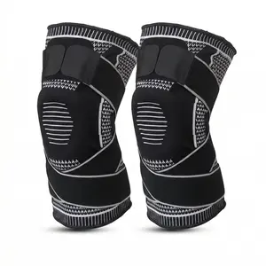 2-Pack Compression Knee Sleeves Adjustable Support for Running & Fitness