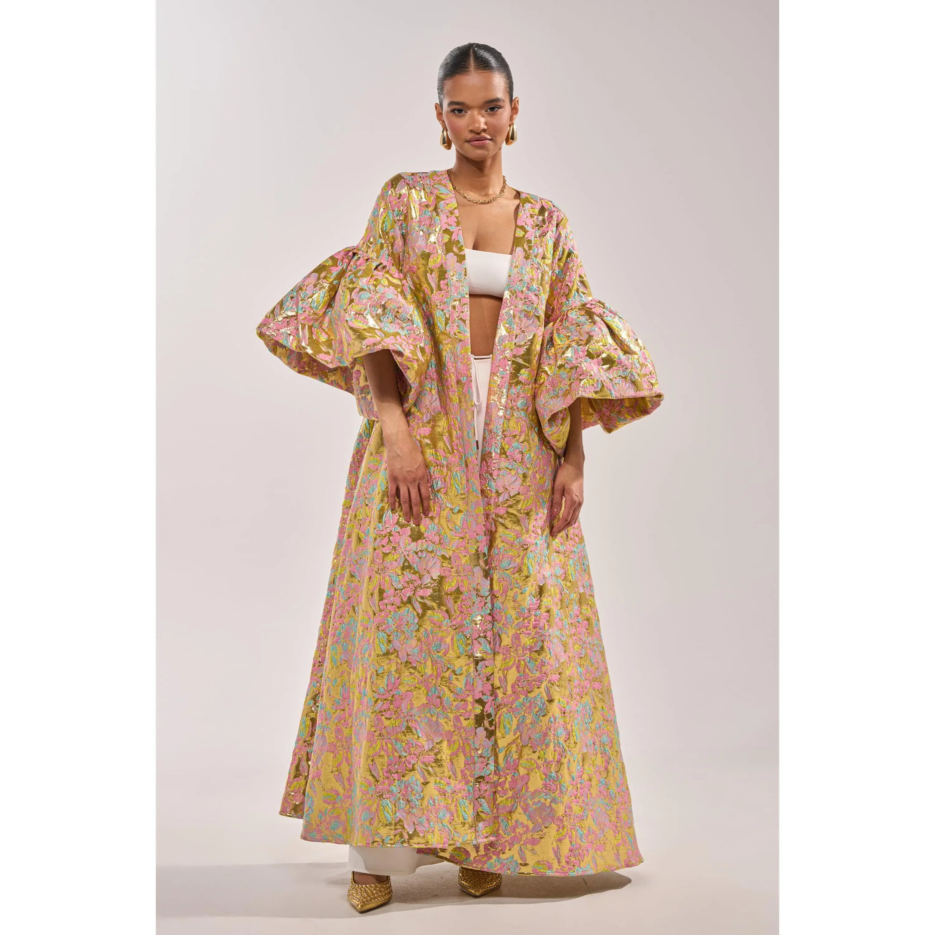 LEMON DROP BROCADE DUSTER