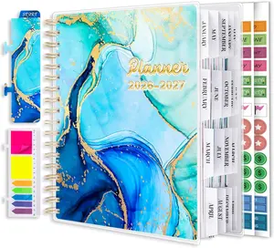 Planner 2026-2027, Large 18 Months Academic Daily Weekly Monthly Planner Yearly Agenda Jan. 2026–June. 2027, 7.9" x 9.8", Page Tabs, Separator Page, Pocket Folder, Bookmark, Stickers, Sticky Note Set