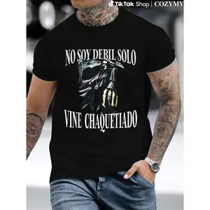 Funny Mexican Skull Sarcasm Gym T-Shirt Stylish Comfortable Summer Short Sleeve Tee