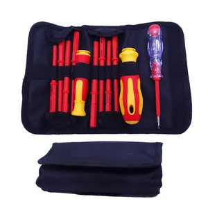 10 in 1 Multifunctional Electrical Insulation Screwdriver Set (1 Set), Portable Insulation Screwdriver Set with Cloth Bag, Anti-electric Measuring Pen Screwdriver Set, Insulated Screwdriver