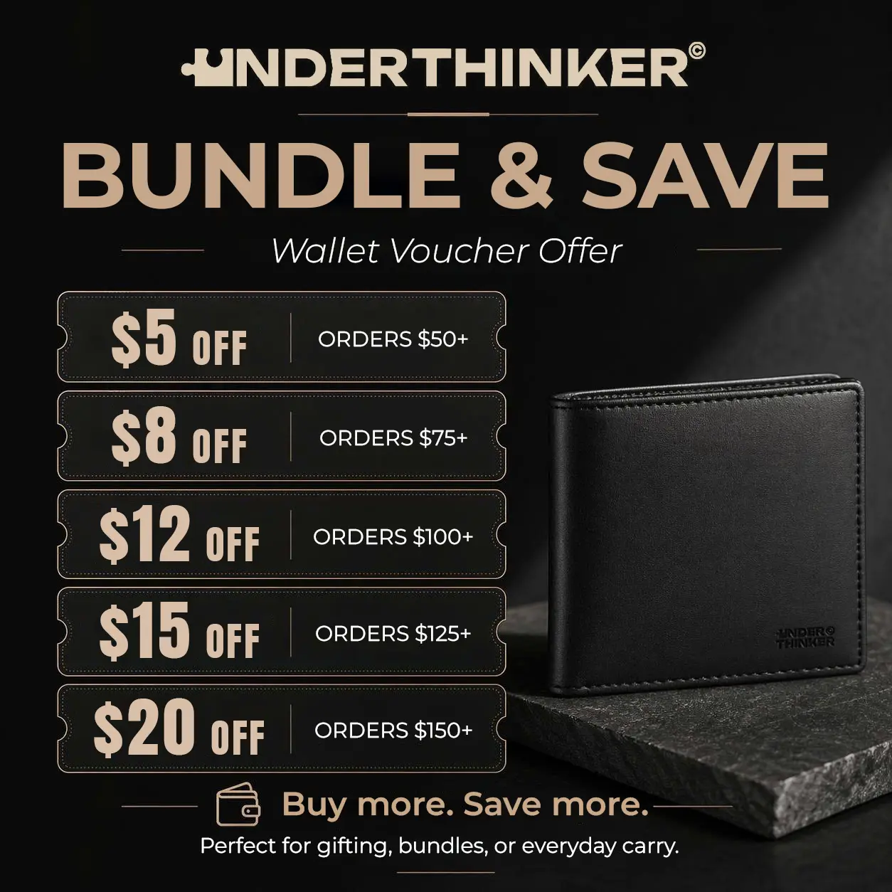 Thank You Gift For Ordering Wallet Of UNDER THINKER, Coupon Come With UNDER THINKER SP 0812 TDF 4