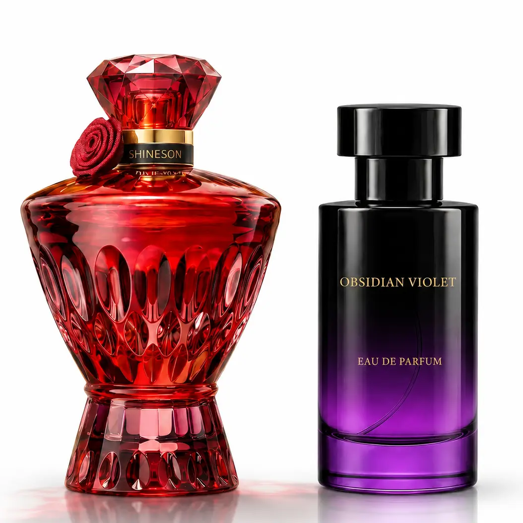 Obsidian Violet & Ruby Perfume Set for Women, 2-Piece Eau de Parfum Bundle, Floral Gourmand + Oriental Floral Scents, Long-Lasting Luxury Fragrance Duo, Gift-Ready Perfume Set for Her