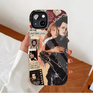 Edward Scissorhands Vintage Retro Phone Case for Couples & Fans - Tough Hardshell Protector with Movie-Inspired Design, Compatible with iPhone 11/12/13/14/15/16 (Pro Max/Plus) Durable Protection Cover Shockproof