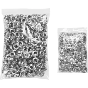 1000 count Grommets 3/8 Inch (10mm) Washers and Grommets Kit for Grommet Tool, Banner & Posters Metal Grommets Eyelets for Fabric Clothes Leather Belt Punching