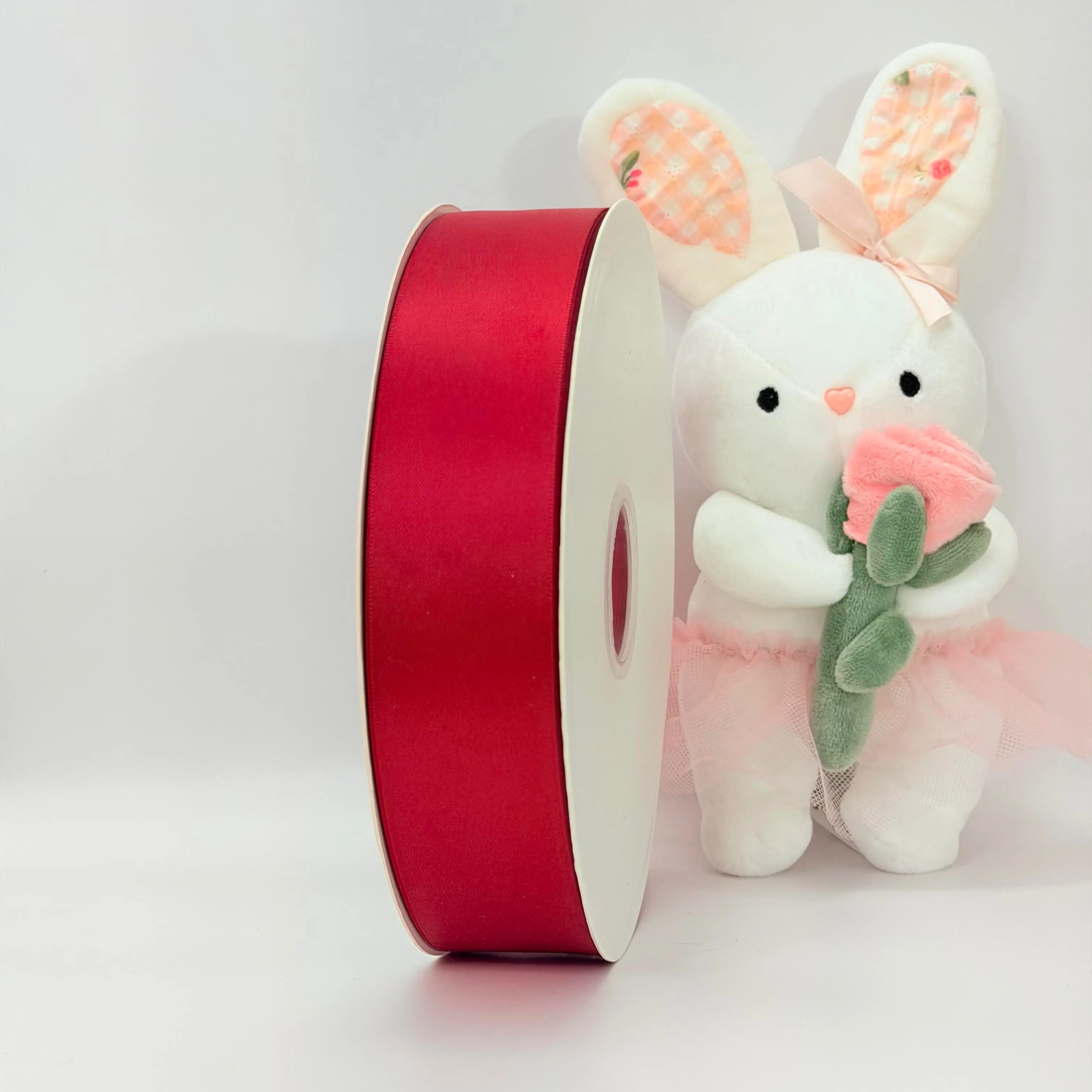 Higt Quality Double-Side Polyester Satin Ribbons - (4cm/1.5in)100 Yard Roll for Flowers Bouquets, Gift Wrapping, Valentine's Day, Wedding, Birthday, & Floral Craft Decorations