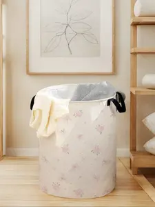 Floral Printed Laundry Basket with Handle, Durable Foldable Storage Bin, Large Capacity for Home Use, Toy Organizer, Valentine's Day Gift, Laundry Hamper