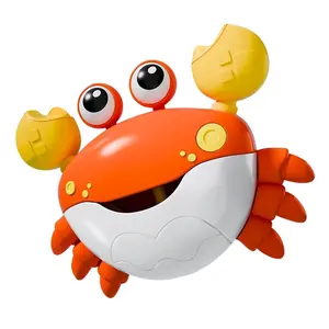 Crab Bubble Machine Toy for Bath Time, Electric Musical Crab Bath Toy for Infants and Toddlers, Fun Water Play for Boys and Girls, Bath Bubble Maker