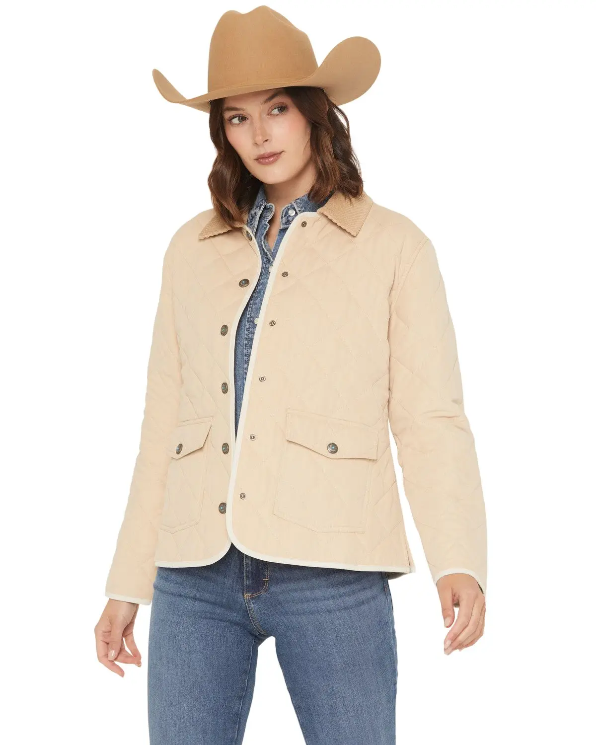 Shyanne Women's Women'S Peached Poplin Quilted Jacket - Srfa25o72-Khk