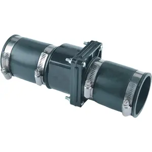 Plastic Sump Pump Check Valve with Stainless Steel Clamps 2 inch