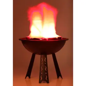 Faux Fire Cauldron Decoration