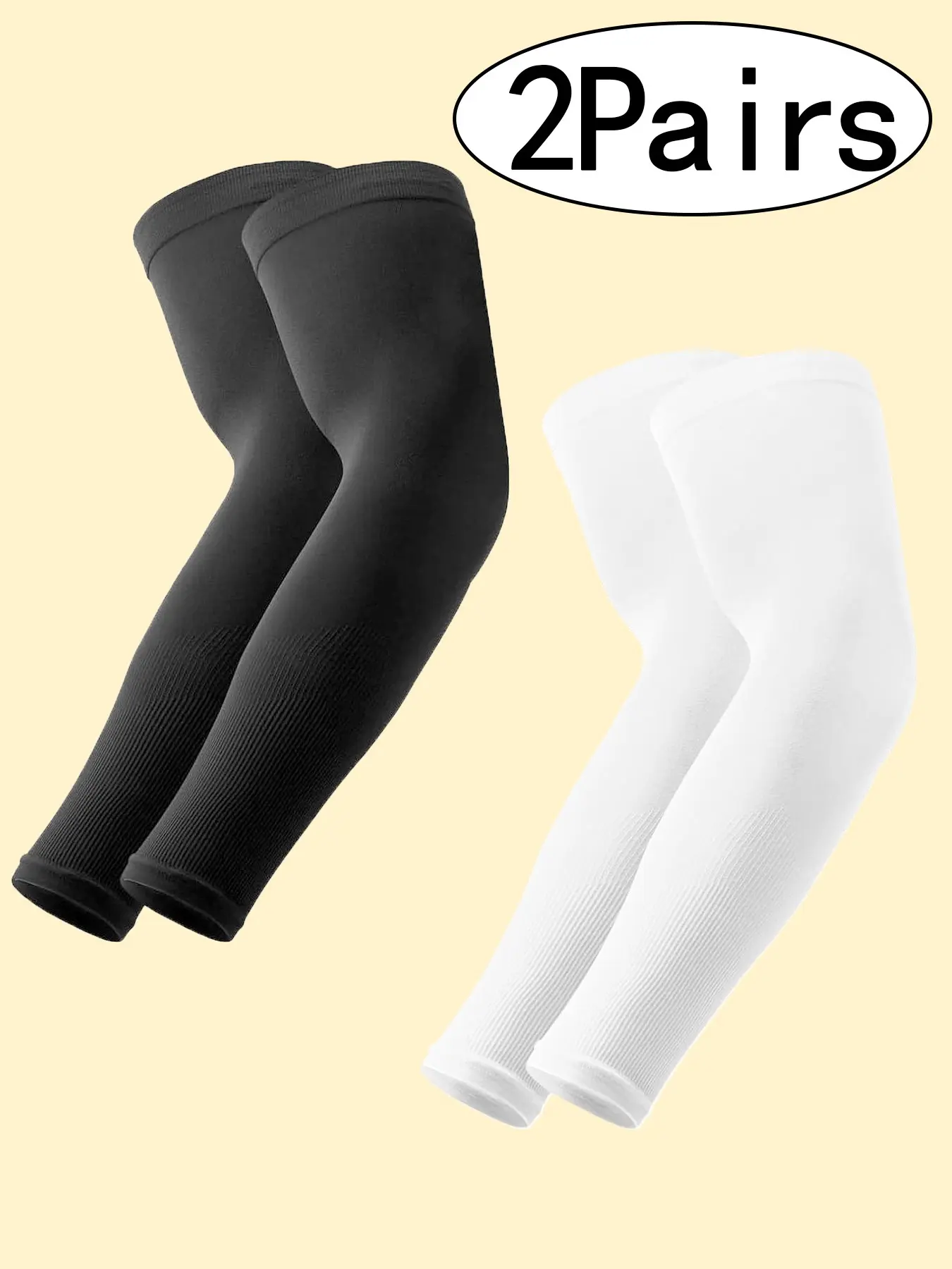 2 Pairs Arm Sleeves Compression UV Protection Cooling Arm Covers Sun Sleeves Tattoo Cover Up Basketball Arm Sleeves Protective Sleeves Football