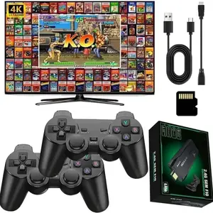 Retro Game Console Controller, 64GB Retro Gaming Joystick with 20000+ Games, 9 Emulator Hosts, Plug-And-Play TV, 4K HD Output, HDMI Interface