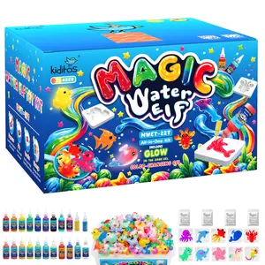 Kiditos Magic Water Elf Toy Kit with Magic Gels, Molds - Imaginative Play, Birthday Gifts, Party Favors, and Family-Friendly DIY STEM Projects for Kids